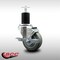 Service Caster 3.5'' SS Gray Poly Swivel 1-3/4'' Expanding Stem Caster with Brake SCC-SSEX20S3514-PPUB-TLB-134 - alternate 2